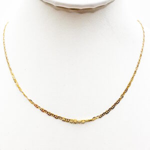 Cadena Plana Escalera de Oro 18K - 50 cm